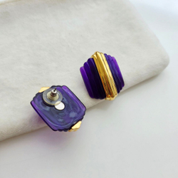 Серьги из сиреневого люцита