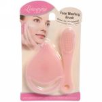 Набор для умывания лица 2 шт «La Belle», спонж и кисть с ручкой, цвет розовый, Размер спонжа 8*5,5см, щеточка 10,5*2,2см, размер упаковки 16*9,5см