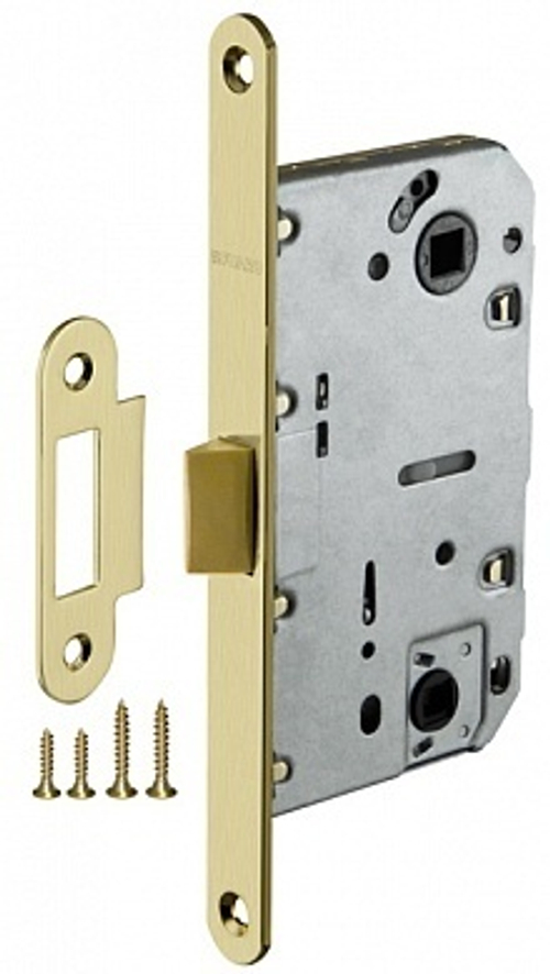 [ТОВАРА НЕТ В НАЛИЧИИ] Замок сантехнический пластик Фуаро PLASTIC P96WC-50 SG, цвет золото матовое (гарантия - 12 месяцев)