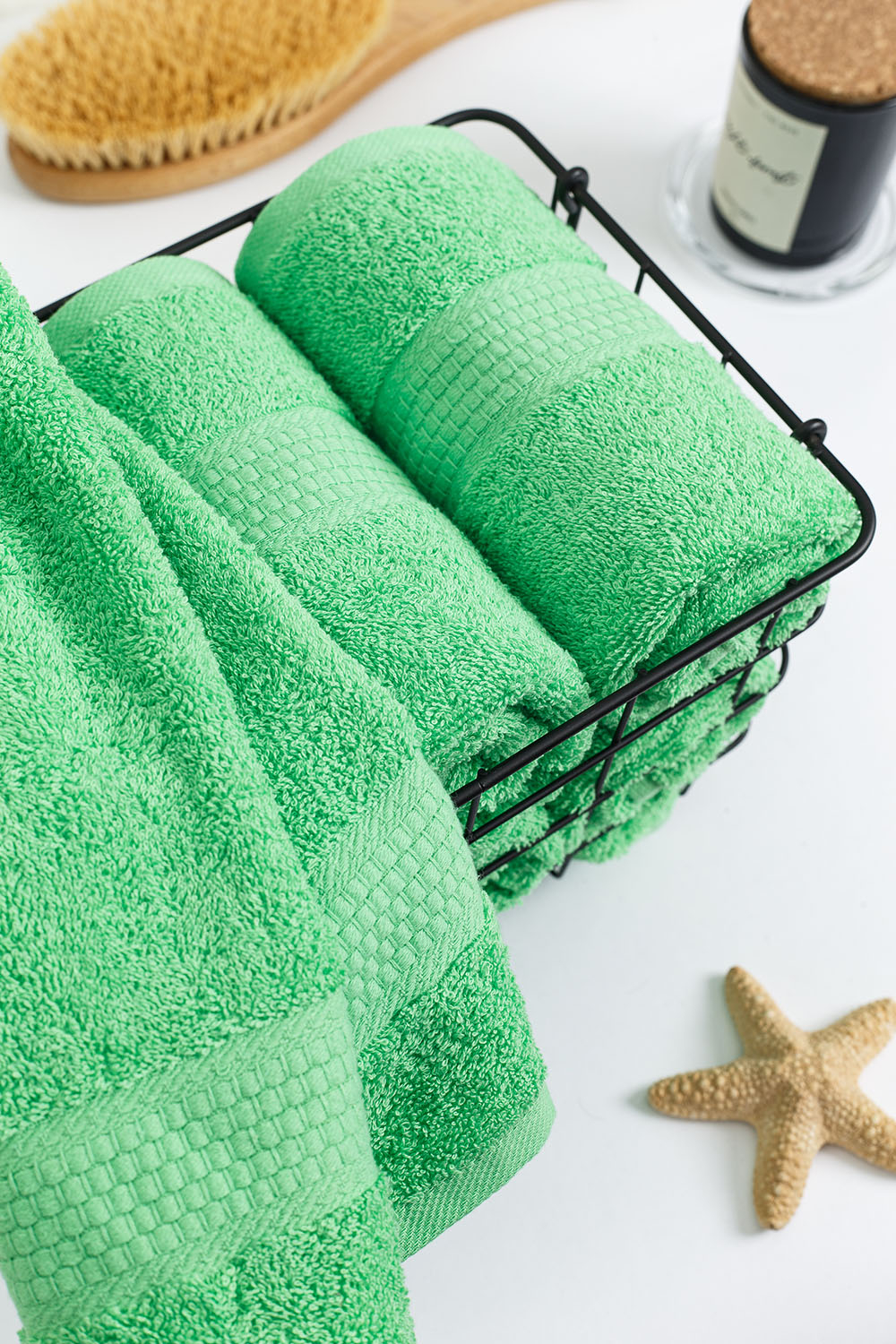 Полотенце махровое, г/к, 70х140, арт. 70-140 BS, 460 гр/м2, цвет: 601-салатовый,
