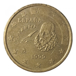 Испания 10 евроцентов 1999 год (Сервантес)