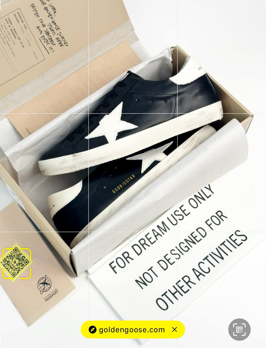 Кеды Golden Goose Superstar #B128 (черн.)