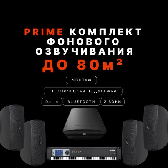 Премиум звук Audac для ресторана (до 80 м²)