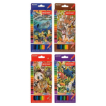 Карандаши цветные, Basir, деревянные, серия "Животный Мир", разноцветный корпус, цветная упаковка, 12 шт