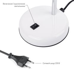 Настольный светильник ЭРА N-116-Е27-40W-W белый | Настольные светильники под лампу