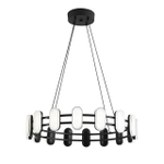 8342/35L LEDIO LN26 226 черный/белый металл/акрил Люстра подвесная LED 35W 4000K 220V OVELA