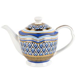 Чайник "Golden Blue" v=600мл (фарфор) (подарочная упаковка)