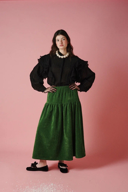 Блузка с воланами и длинным рукавом, "Карнавальная ночь"