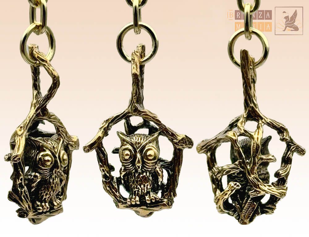 брелок Совушка на ветке