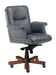 Кресло для руководителя STEEL NOTABLE B серая кожа