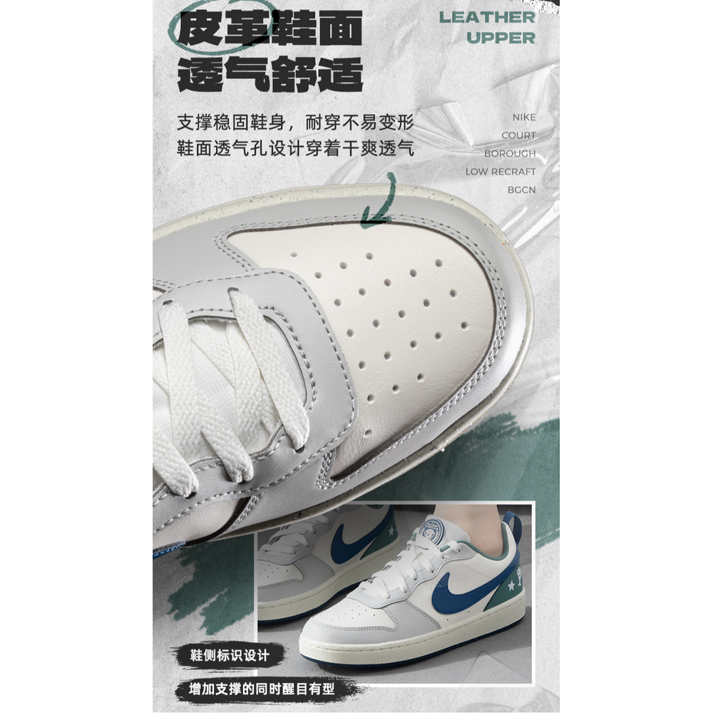 Женские кроссовки Nike Court Borough Low Recraft 'Sail Court Blue Bicoastal' HM3722-141