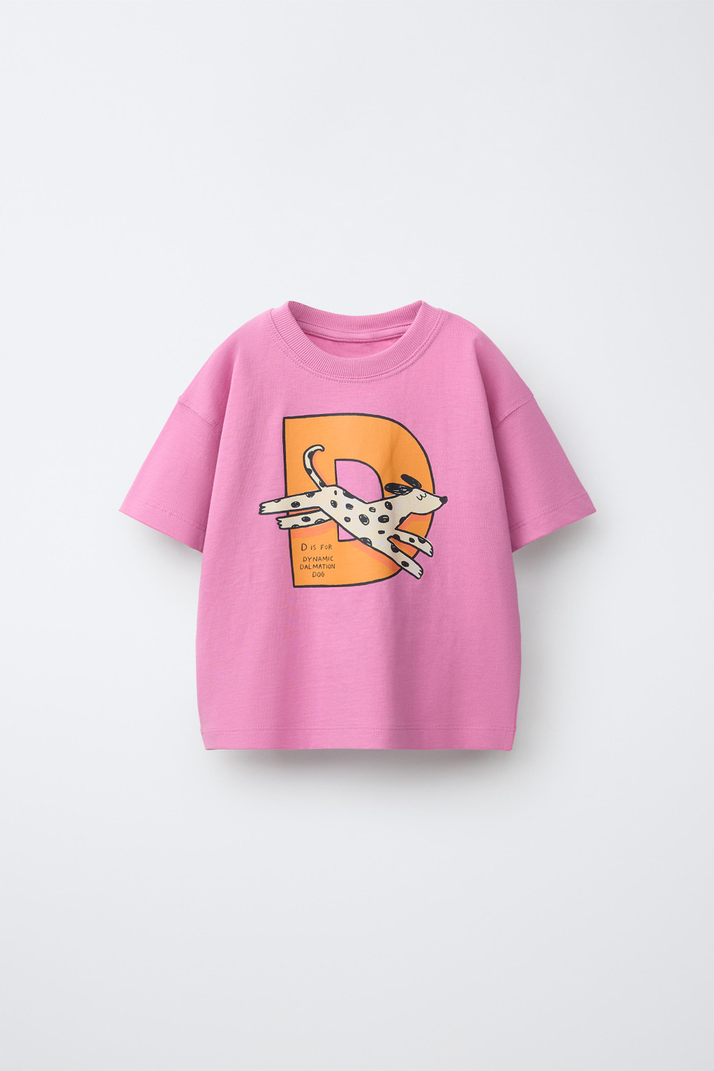 ZARA ФУТБОЛКА С АНИМАЛИСТИЧЕСКИМ ПРИНТОМ, РОЗОВЫЙ/ЛИЛОВЫЙ