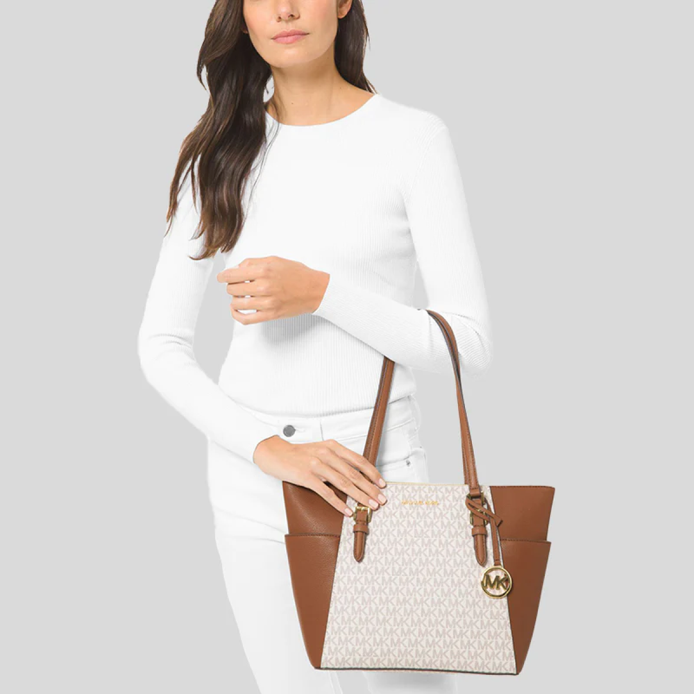 Сумка MICHAEL KORS MK Charlotte PVC Tote, 35T0GCFT3B-VANILLA
