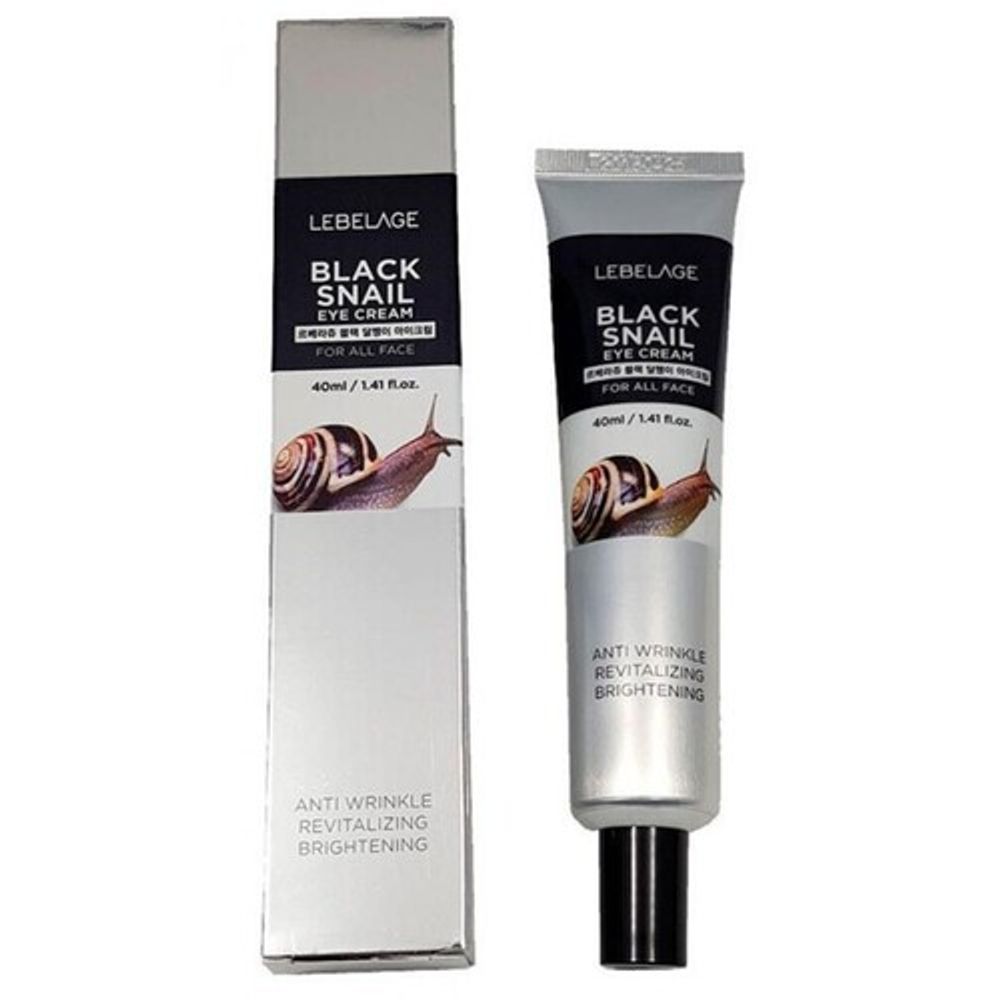 Lebelage Крем для глаз с муцином чёрной улитки - Eye cream black snail, 40мл