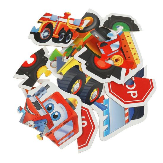 Макси-пазлы. Полезный транспорт. 6 пазлов.  150х180х40 мм. Умные игры