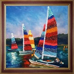 Один парус для двоих - картина из пайеток