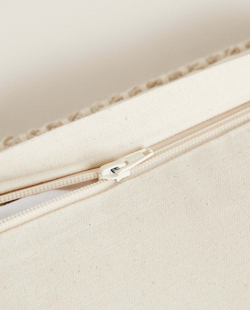 ZARA HOME ПЛЕТЕНЫЙ ЧЕХОЛ ДЛЯ ДЕКОРАТИВНОЙ ПОДУШКИ , СВЕТЛО-БЕЖЕВЫЙ