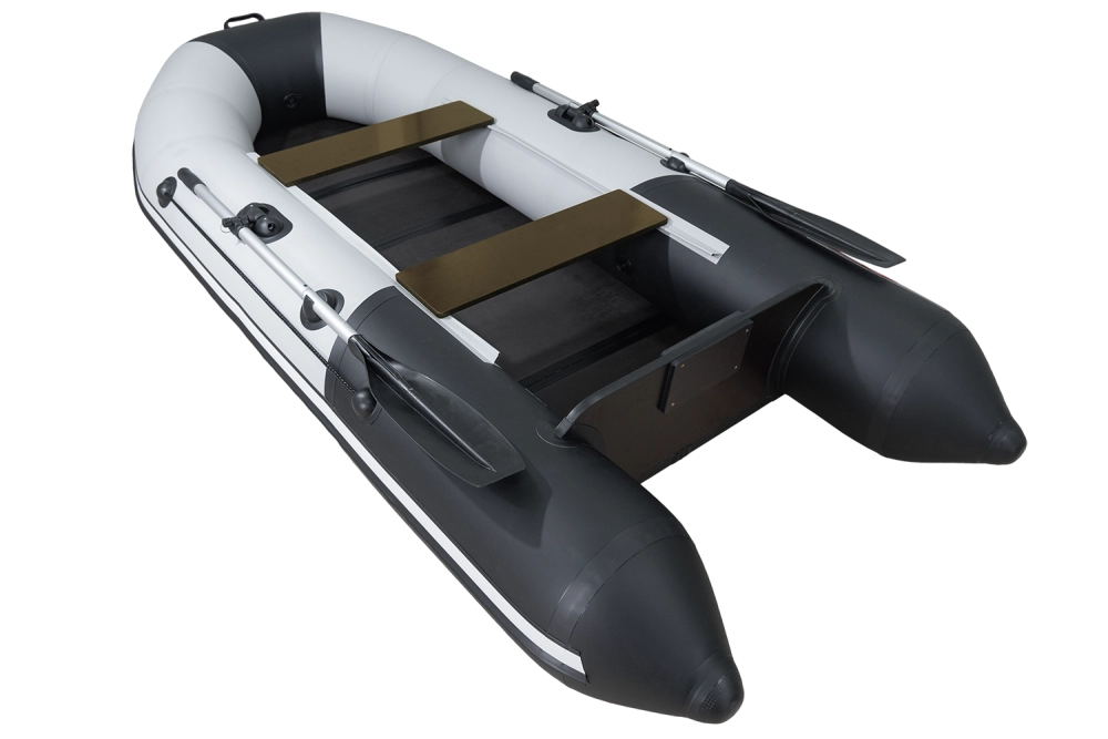 Лодка Таймень NX 2850, 2850*1320*360 мм., цвет серый - черный
