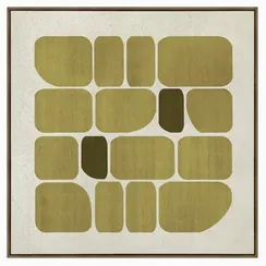 Постер Geometry 100х100 см, коричневый, жёлтый