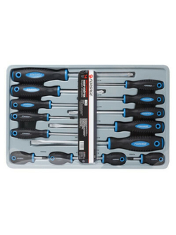 Набор отверток магнитных ''Profi''S2, 14пр.(PH:0x60, 1x30, 1x80, 2x30, 2х100,3х150мм, SL:3x75, 3.5x100, 4x100, 5x30, 6x30, 5.5х125, 6.5х150, 8х175мм)в Forsage F-2142