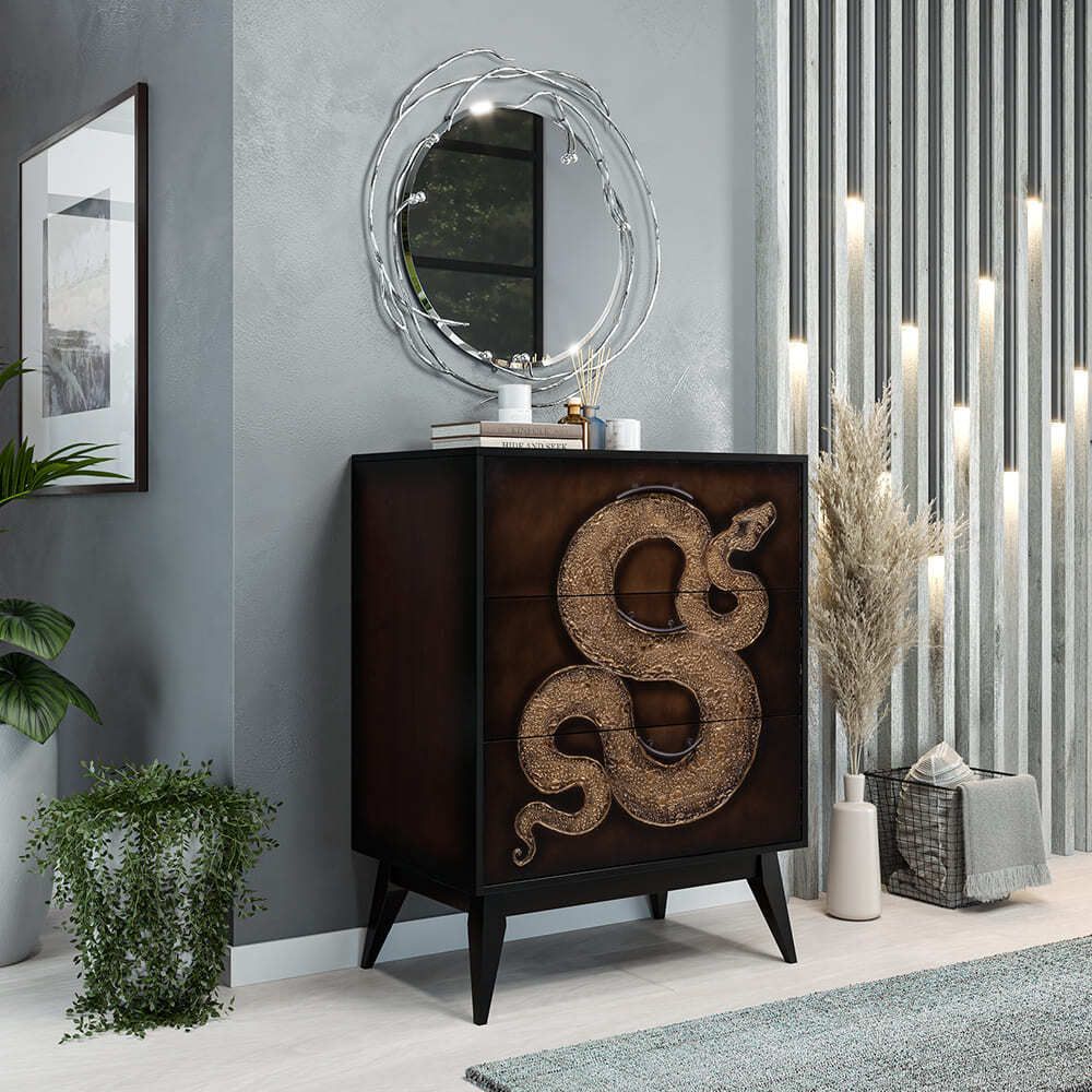 Комод Серпентис с 3 ящиками Найт