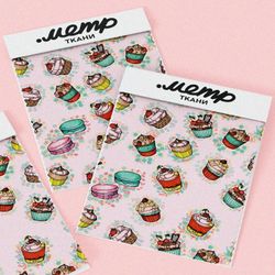 Ткань бифлекс капкейки