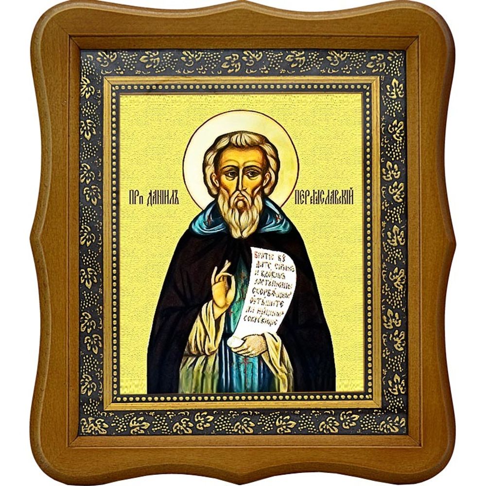 Даниил Переяславский Преподобный. Икона на холсте.