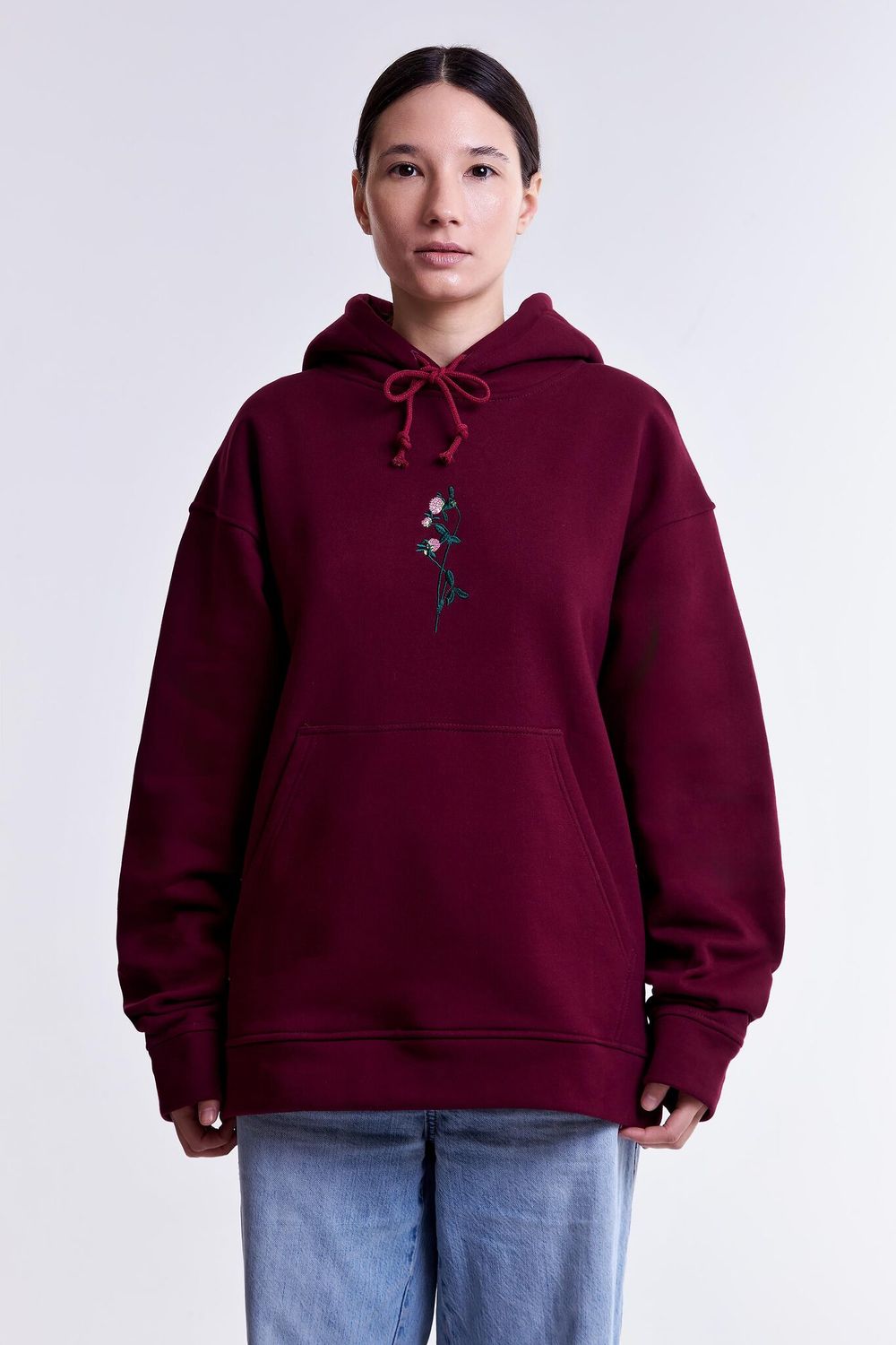 Худи Гербарий Клевер Warm Бордо