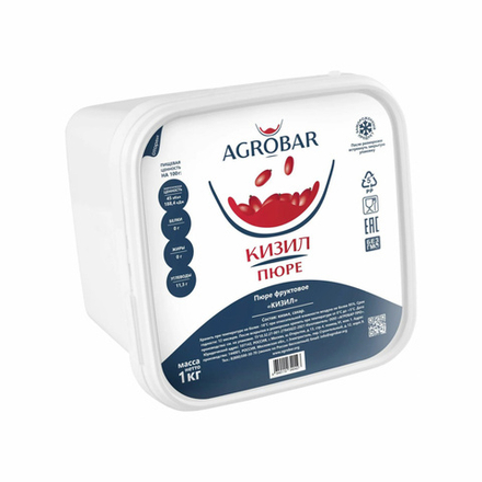 Пюре Agrobar Кизил Замороженное 1кг