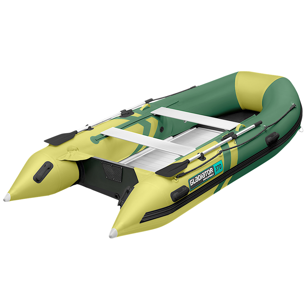 Лодка ПВХ Gladiator Light B370AL с алюминиевым полом -