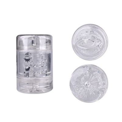 Прозрачный двусторонний мастурбатор Joy Cup - анус и рот (Цвет: прозрачный)