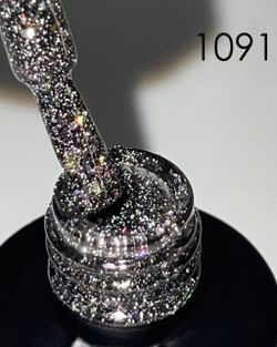 NR гель-лак Bright Flash 1091 - Светоотражающий графит, 10мл
