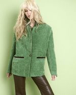 Жакет из твида «фисташковый»