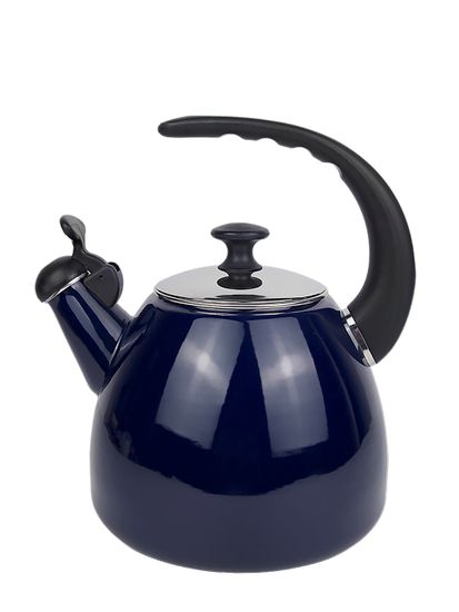 Чайник 2,5 л. эмалированный со свистком Kamille KM 1040D с черной бакелитовой ручкой