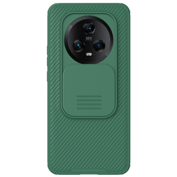 Чехол зеленого цвета (Deep Green) с сдвижной шторкой для камеры на смартфон Honor Magic 5 от Nillkin, серия CamShield Pro