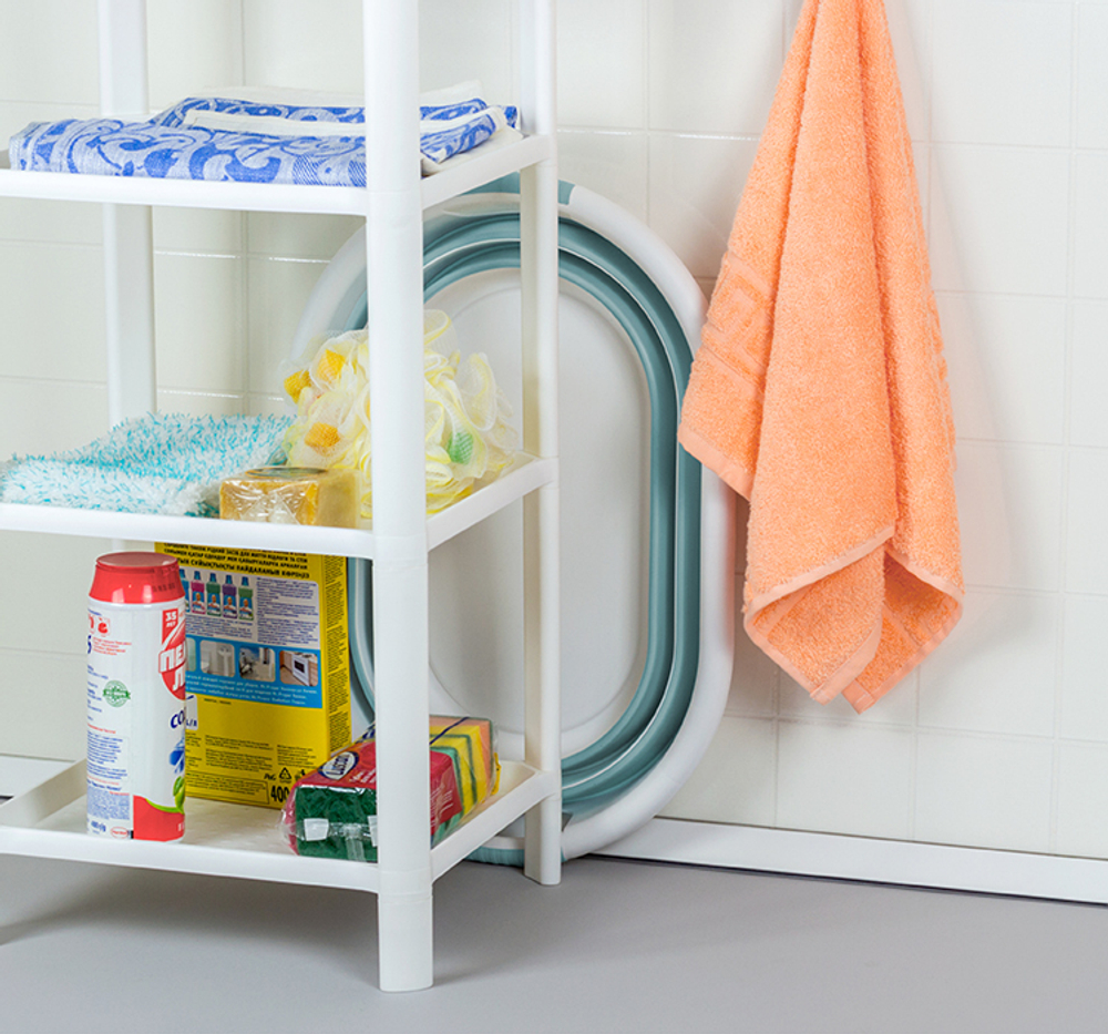 Таз ФЛЕКС 17,5 л овальный складной с ручками, материал- полипропилен, ТЭП М2503