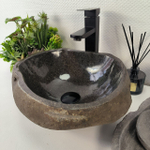 Раковина из речного камня RS-64885 37*33*15 0855