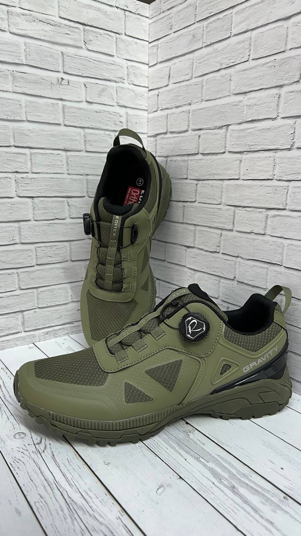 Кроссовки Gravity EDITEX 2032-9 чёрно-хаки