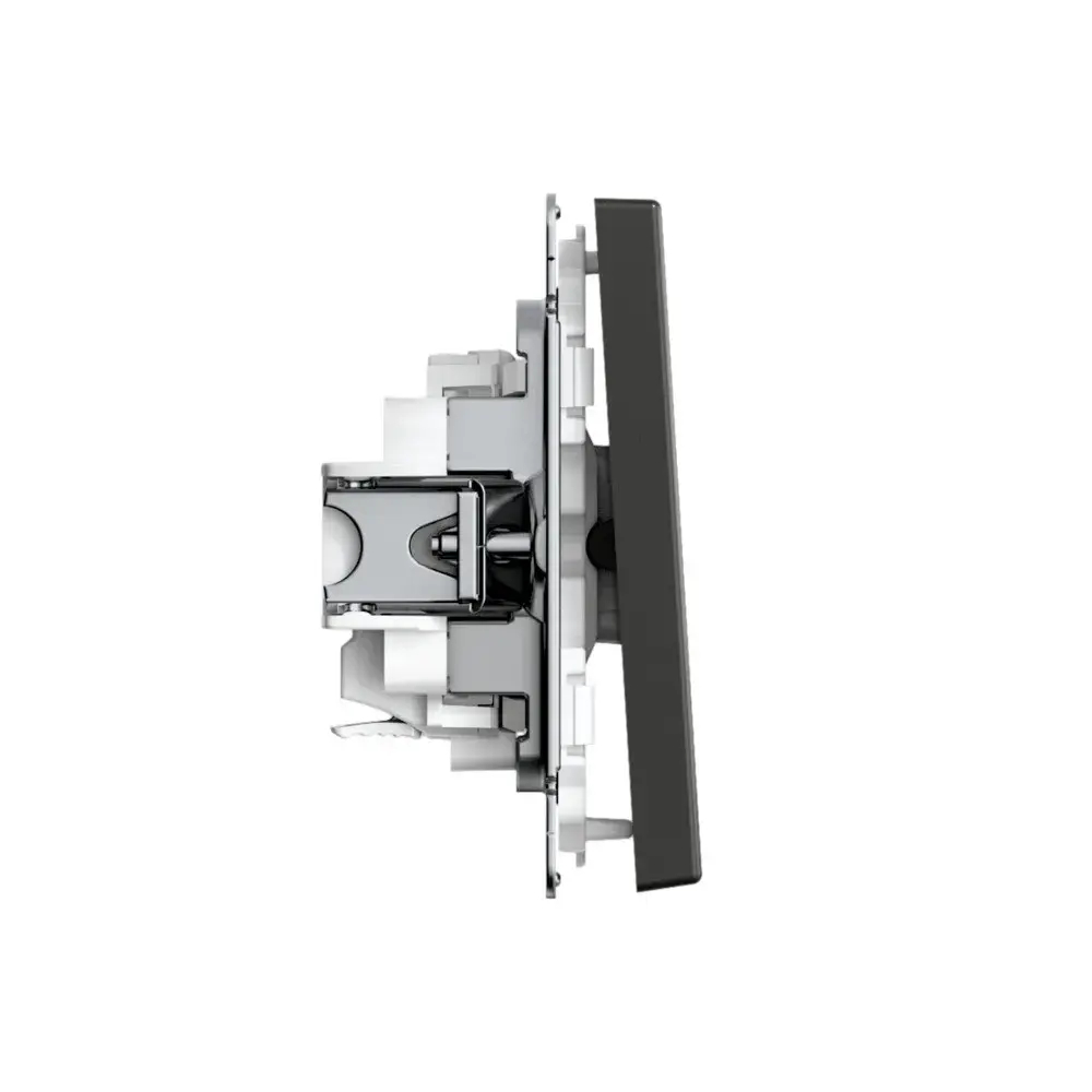 ARTGALLERY 1-клавишный ВЫКЛЮЧАТЕЛЬ, 10АХ, механизм, быстрозажим. клем., БАЗАЛЬТ