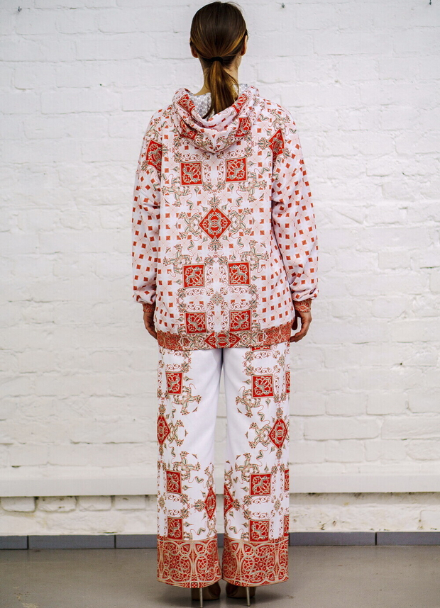 Комплект (худи и брюки) "Зооморфия", по мотивам заставки в рукописной книге, XII-XIII век