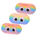 Пенал-косметичка Basir без наполнения, 20,5*10*3,5 см, серия "Сова", Pop It, разноцветный