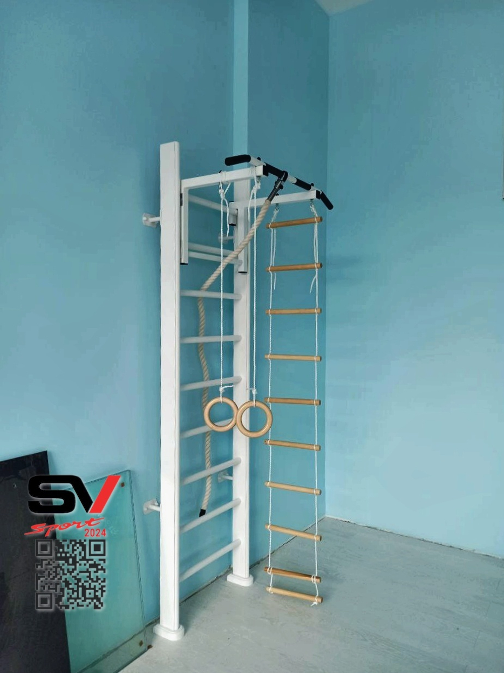 Монтаж шведской стенки Sv Sport в бетонные, кирпичные стены