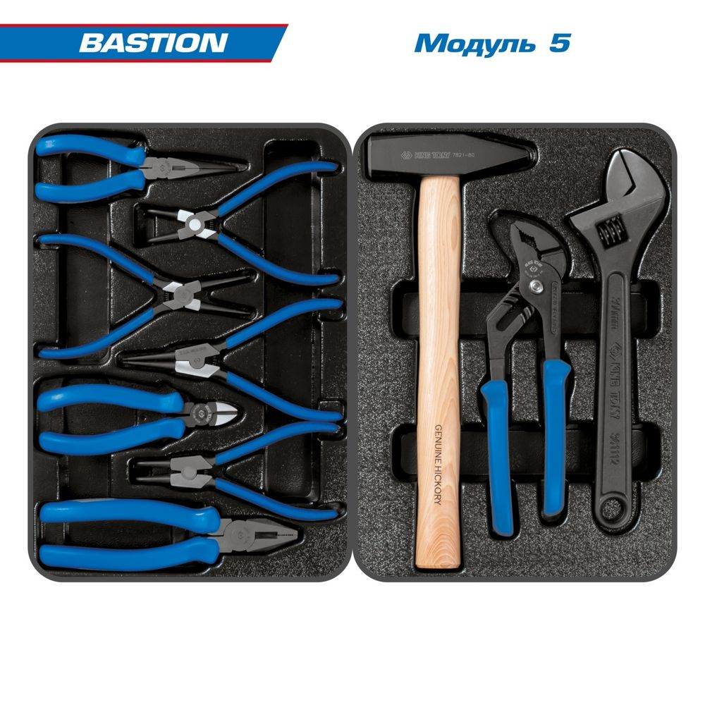 KING TONY (9G38-100MRR) Набор инструментов "BASTION" в красной тележке, 204 предмета