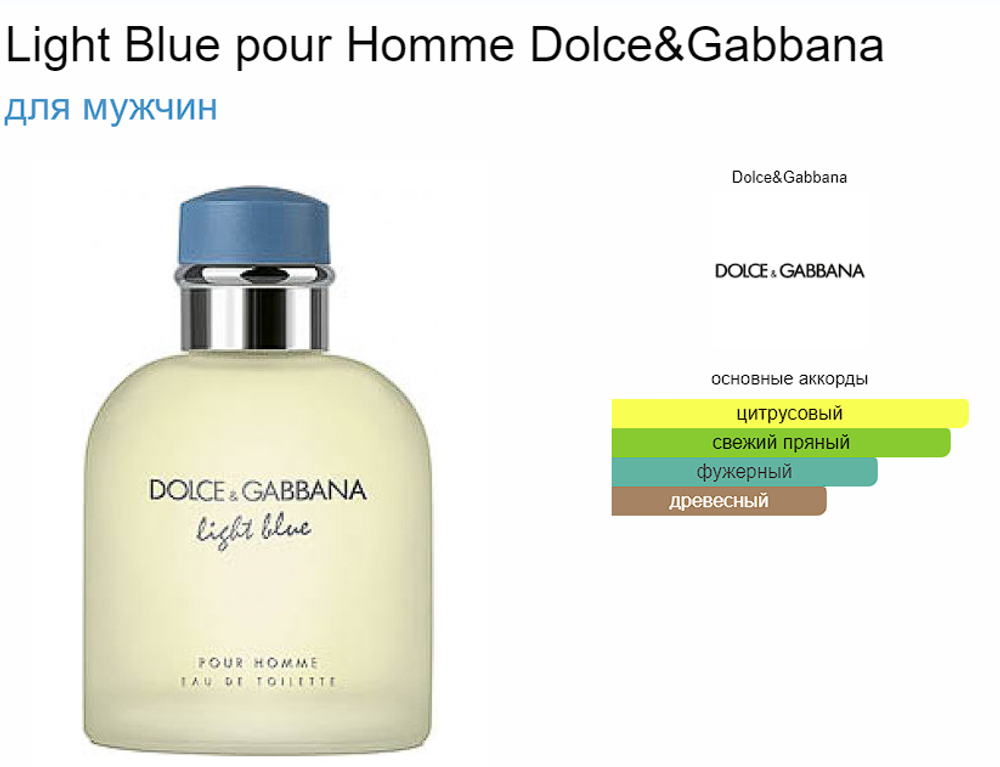 Dolce&Gabbana Light Blue Pour Homme 125 ml (duty free парфюмерия)
