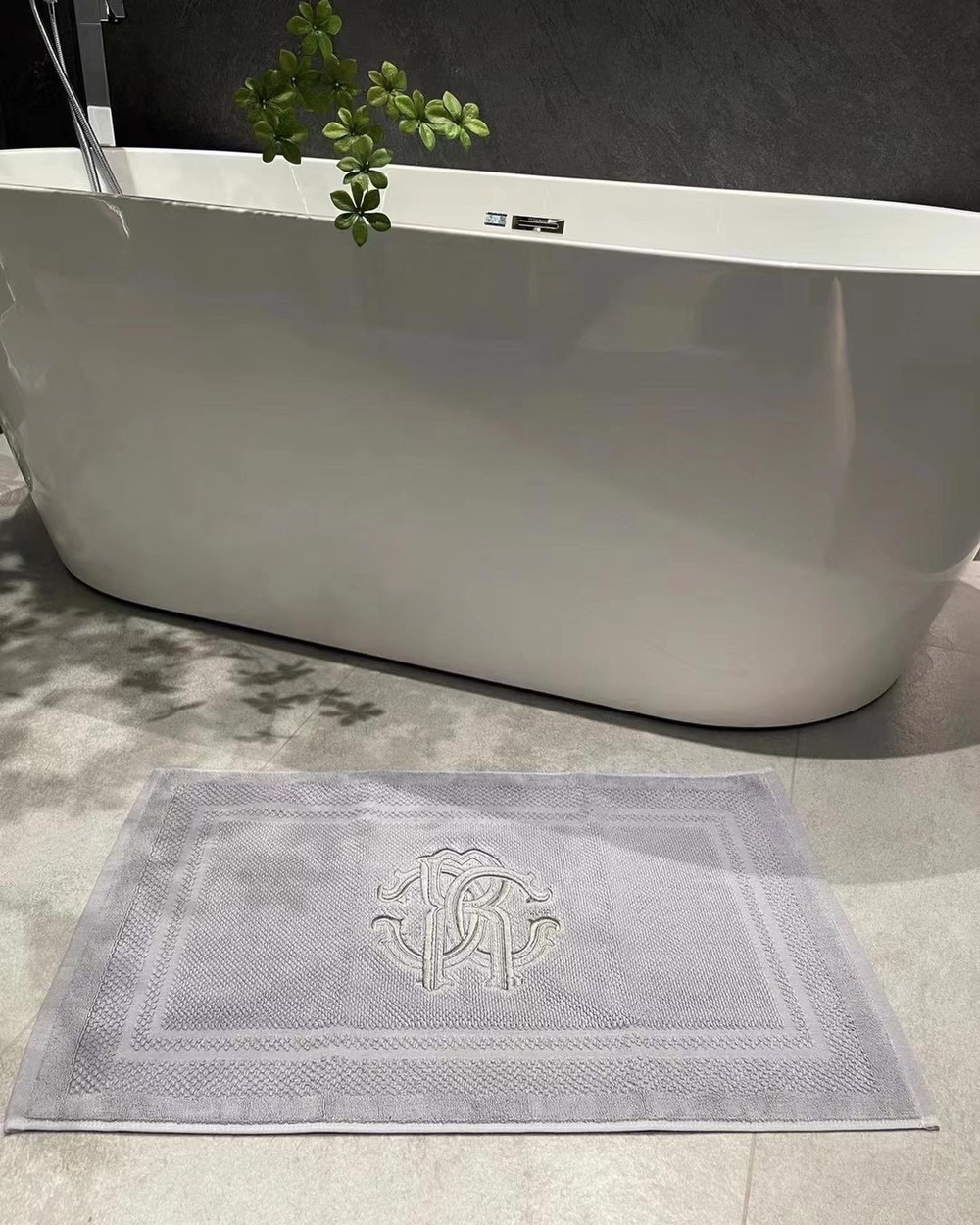 Коврик для ванной Roberto Cavalli 50x80 серо-голубой