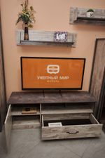 Коллекция Клео Тумба ТВ Дуб Юкон/Ателье темное (Набор)