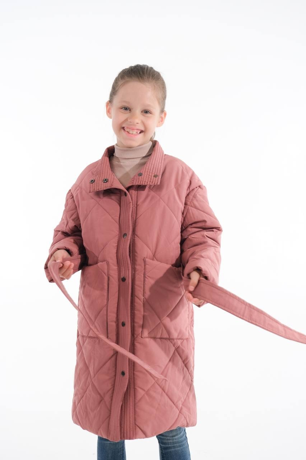 Элегантное стеганое детское пальто в европейском стиле Buba Euro (Rosa colour)