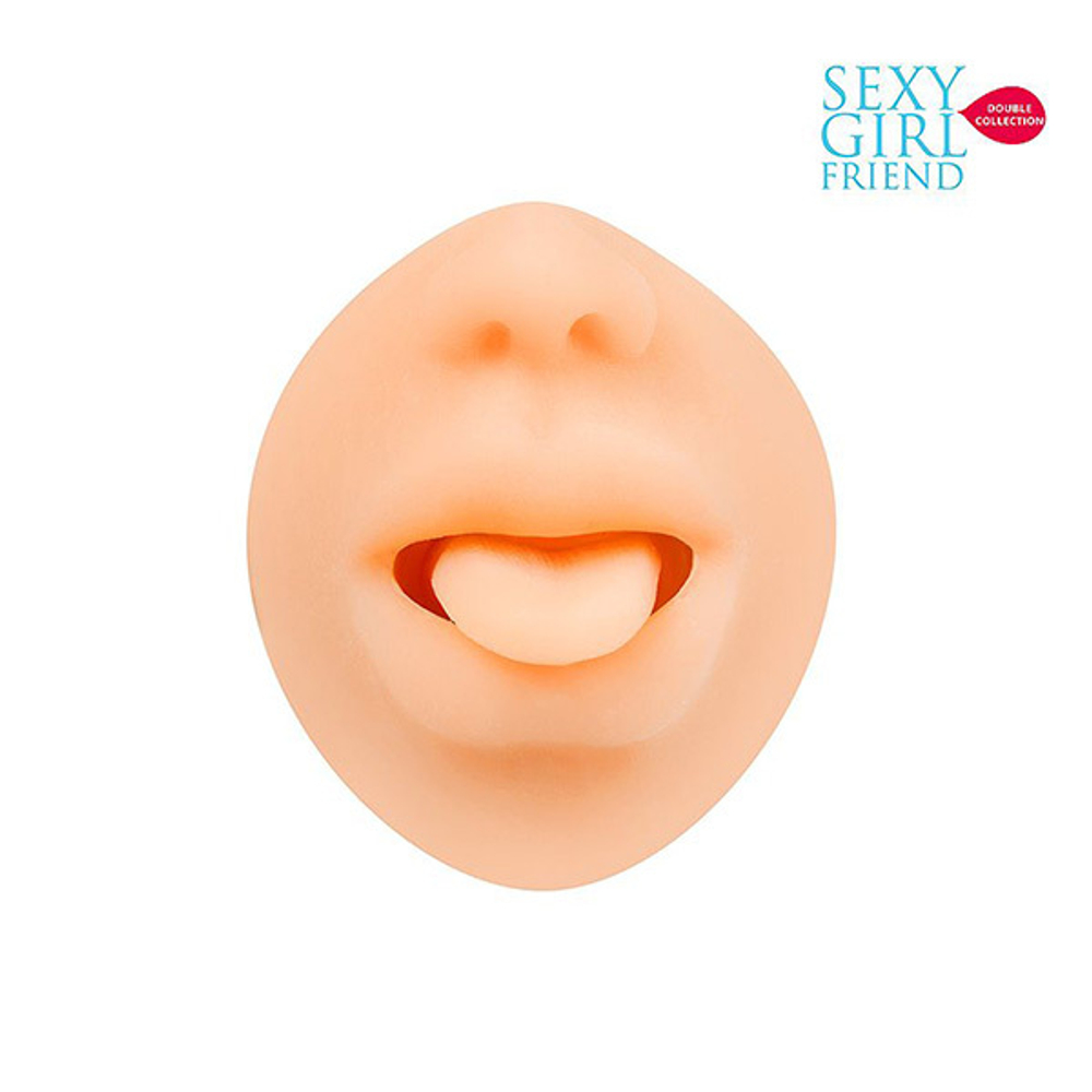 Телесный мастурбатор-ротик с высунутым язычком Bior Toys Sexy Girl Friend SF-70271
