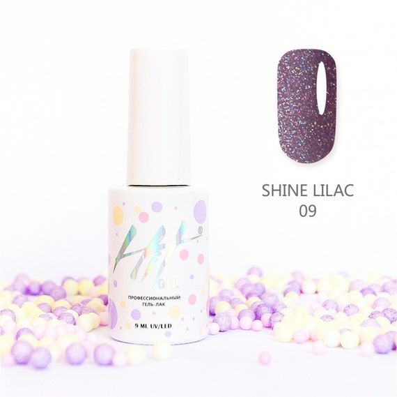 Гель-лак ТМ &quot;HIT gel&quot; №09 Shine Lilac, 9 мл