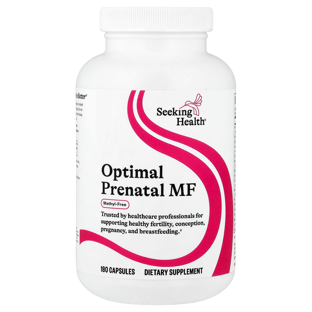 Seeking Health, Optimal Prenatal, безметила, 180 вегетарианских капсул